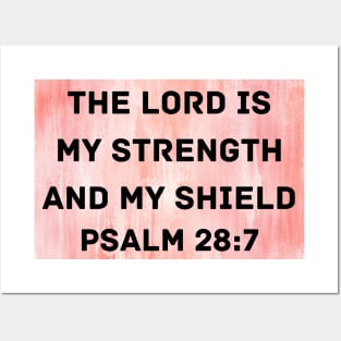 Bible Verse Psalm 28:7 Posters and Art